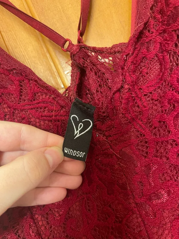 Windsor Bodysuit Lace Red - Image 3