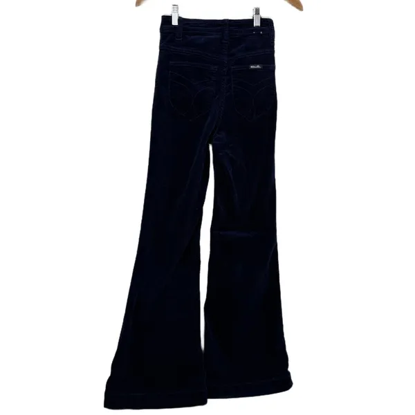 Rolla's Eastcoast Flare Pants Womens 24 Navy Blue High Rise Corduroy - Image 2