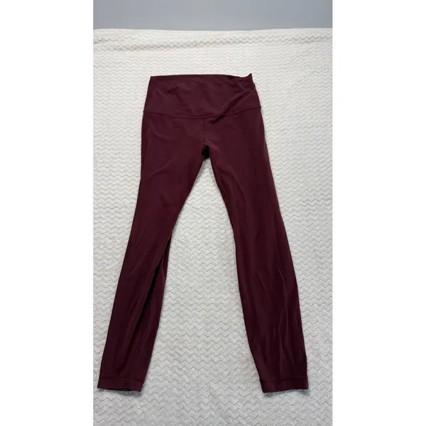 Lululemon Align High Rise Leggings Burgundy Size 8 Full Length Yoga Pants - Image 3