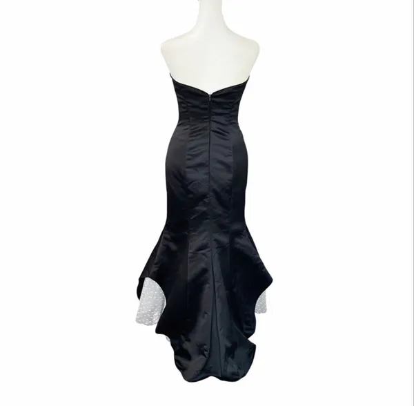 Vintage Gunne Sax Jessica McClintock Black Mermaid Gown NWT XS Strapless Y2K - Image 3