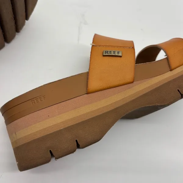 Reef Cushion Vista Hi 2.5 Tan Platform Slide Sandals Womens 7 - Image 7