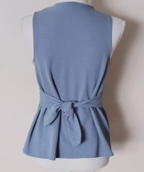 Express blue blouse size small - Image 4