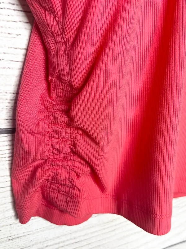 Outdoor Voices Coral Pink Ribbed Athletic Tank Top with Built In Bra Size XXL - Image 6