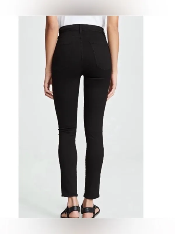 Agolde Roxanne Skinny Jeans 28 Black Minimalist Clean Girl Fall City Chic Scandi - Image 2