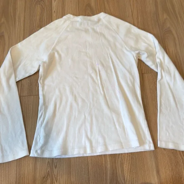 Tommy Hilfiger vintage 100% cotton women’s white long sleeve‎ top size large - Image 6