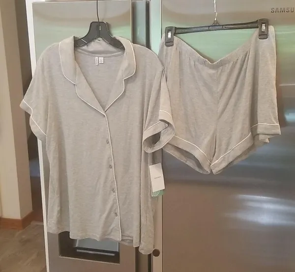 💕NORDSTROM💕 Moonlight Eco Short Pajamas ~ Grey Heather Large L NWT - Image 4