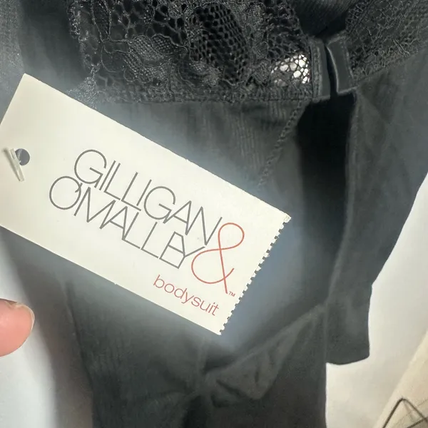 Gilligan & O'Malley Black Lace Trim Bodysuit M New - Image 7