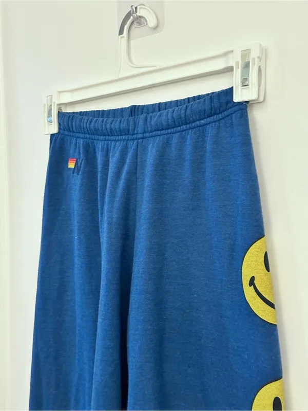 Aviator Nation Women’s Smiley 2 Sweatpants Jogger Royal Navy Blue Small - Image 6