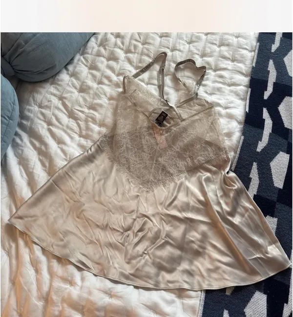 Victoria's Secret White Slip Lace Dress - Image 7