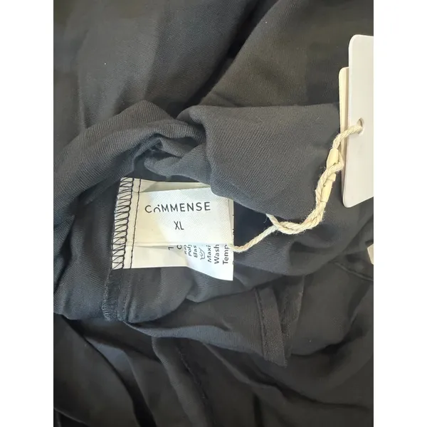 Commense Solid Black Minimalist Elegance Mock Neck Sleeveless Long Dress NWT XL - Image 5