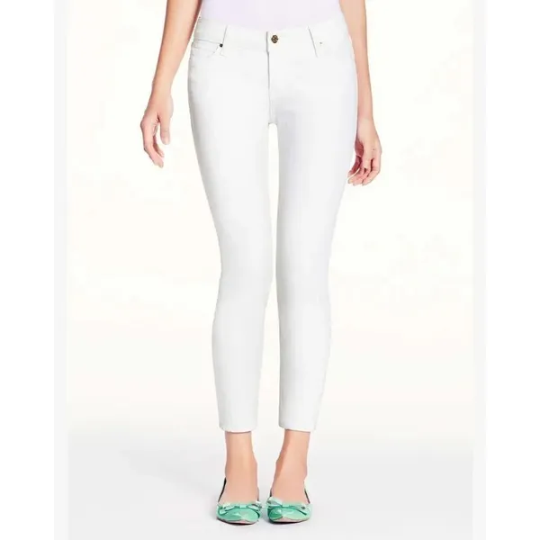Kate Spade Broome Street White Mid Rise Straight Leg Jeans 29 - Image 2