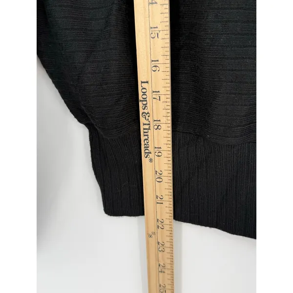 Madewell Mockneck Dolman Sleeve Rib Knit Top Black Long Sleeve Pullover XXS NWT - Image 5
