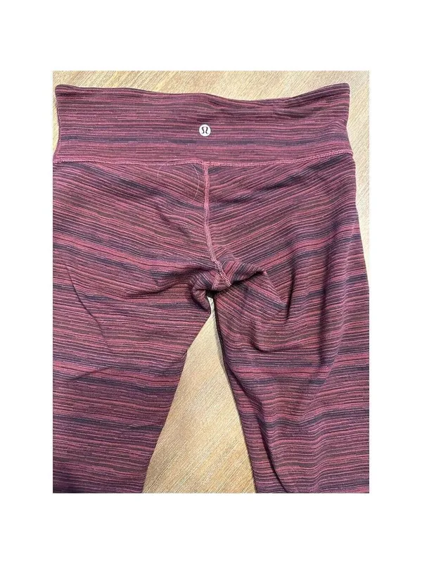 Lululemon Wunder Under High Rise Crop Leggings Red Size 6 Women's Activewear - Image 8
