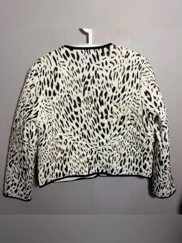 Sanctuary Quilted Jacket Animal Print NWT $129 - Image 3