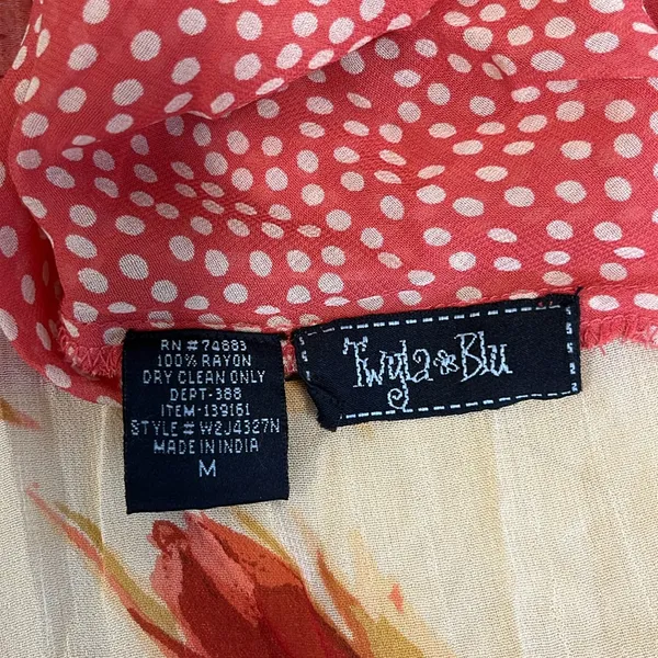 Twyla Blu Floral Maxi Skirt with Red Roses - Image 5