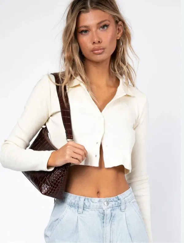 Long Sleeve Crop Top - Image 3