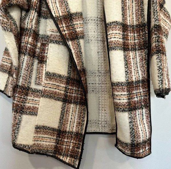 Mercer & Madison Plaid Cowl Coat XL - Image 4
