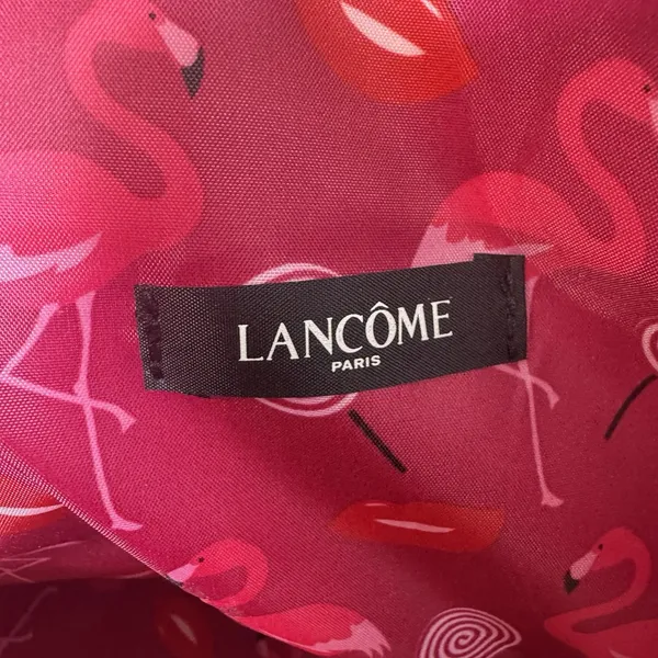 Lancome Womens Reversible Total Bag Colorblock Pink Red Flamingo Lips Lining - Image 6