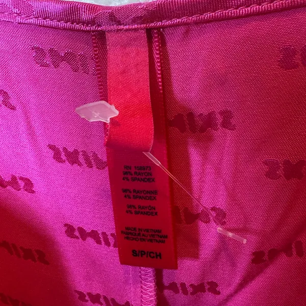NWOT‎ SKIMS Woven Jacquard Lace Long Slip Dress in Hot Pink SizeS - Image 12