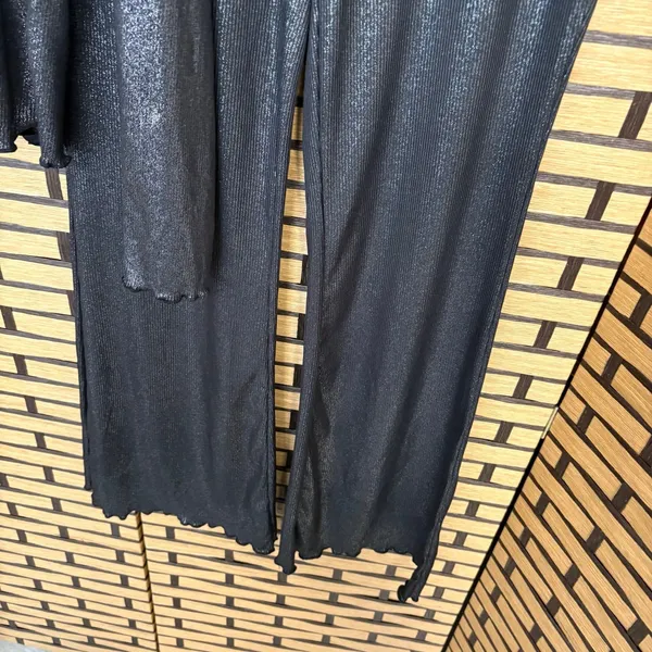 Steve Madden Black Shimmer Pajama Set Size‎ Small - Image 5
