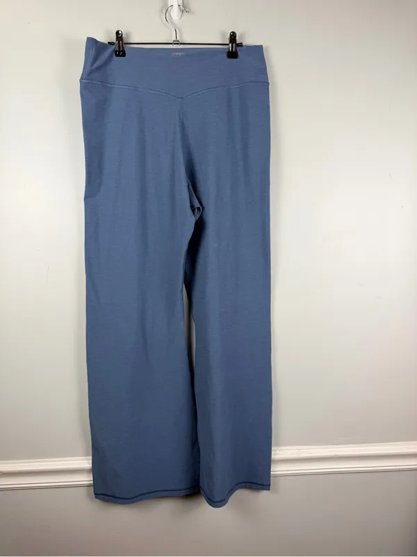 Abercrombie & Fitch YPB blue crossover wide leg yoga pants size XXL short curve - Image 3