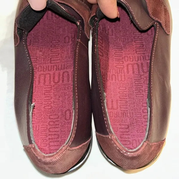 Munro Geana Wine Color Leather Loafers Shoes(Size 8M) - Image 6