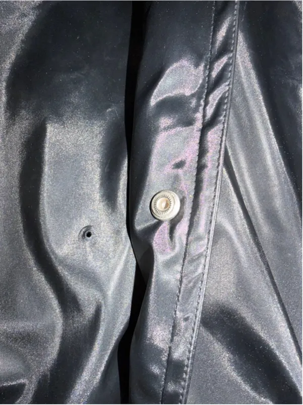 Vintage MALJUT Sportswear Long Coat M Black Cyberpunk 90s Trench Unisex - Image 8