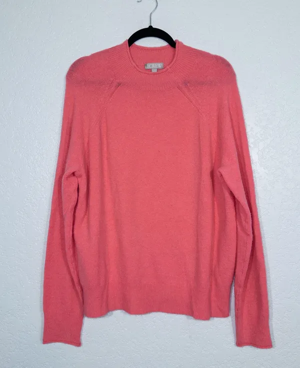J. Crew Petunia Pink Super Soft Yarn Rollneck Sweater Size Large - Image 2