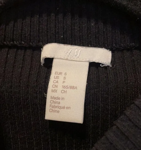 H&M black knit mock neck sweater S - Image 5