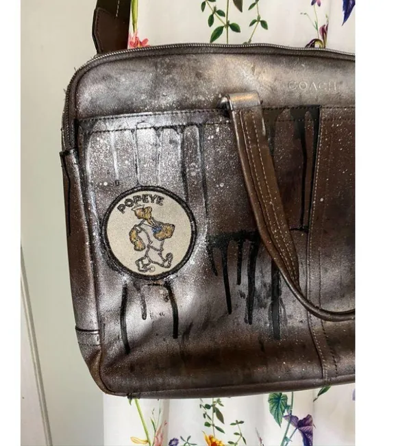 COACH Vintage Leather Brief Case Customized - Image 5