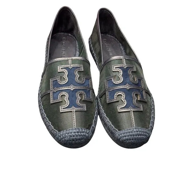 Tory Burch Ines Espadrille Loafers Women’s 6 Malachite Navy BNIB - Image 4