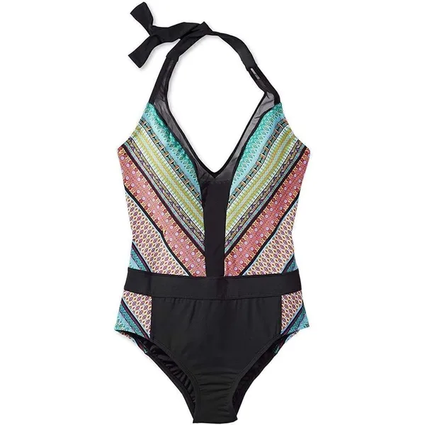 New. BLEU Rod Beattie plunge neck swimsuit. Retails $149. Size 10 - Image 6