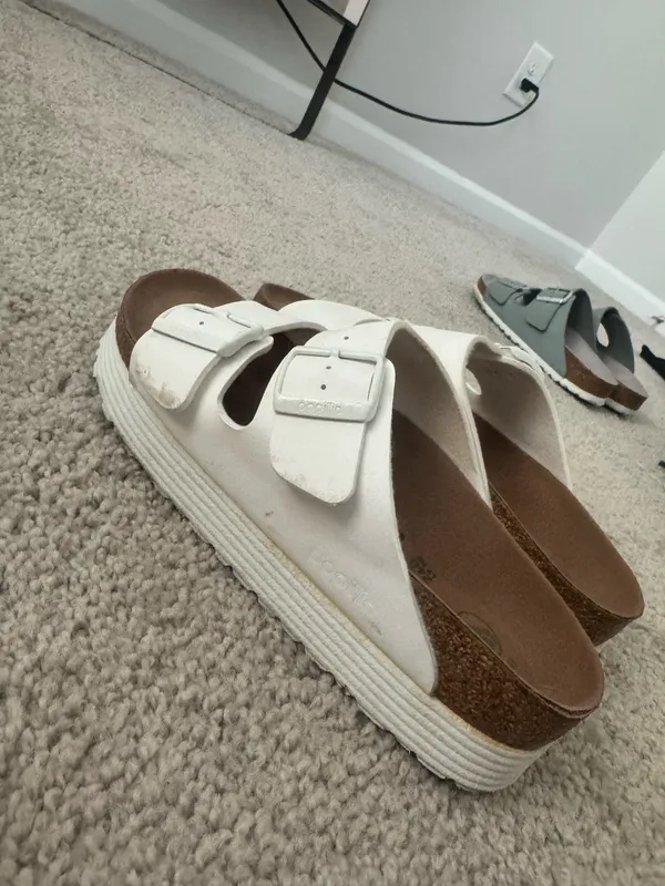 White Platform Birkenstock Papillio - Image 6