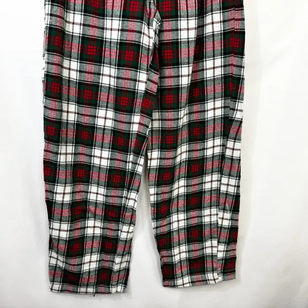 Lauren Ralph Lauren Small Plaid Pajama Set Green Red Christmas‎ Flannel 1134 - Image 15