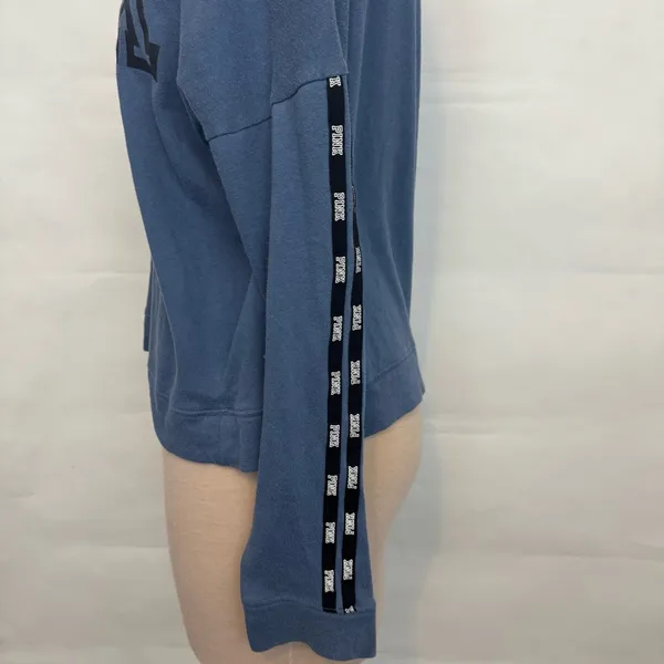 Victoria’s Secret PINK graphic Navy blue long sleeve sweatshirt medium - Image 4
