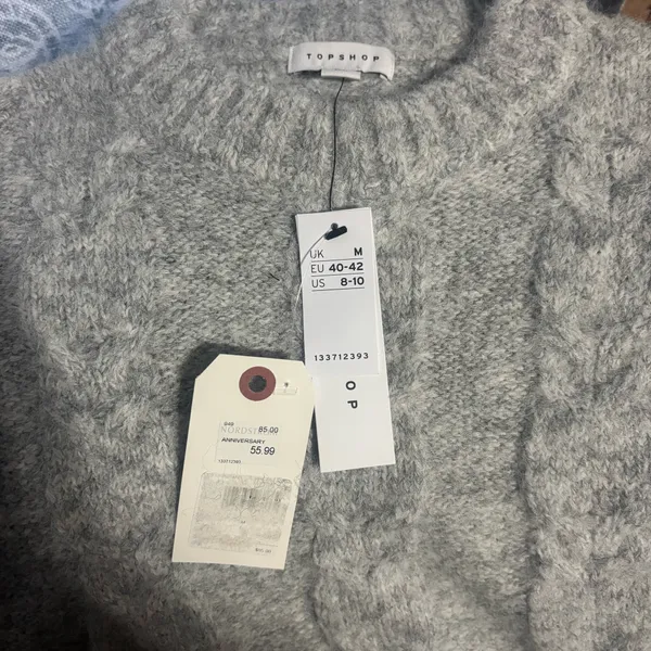 Topshop Gray Sweater Dress - Image 3