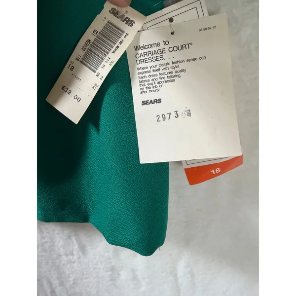 Vintage Marla R LTD Green Double Breasted Blazer NWT Size 18 Made in USA Sears‎ - Image 5
