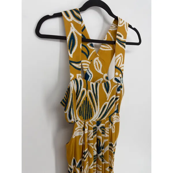 Celandine Anthropologie Floral Cutout Maxi Dress Boho Summer Resort Vacation,‎ L - Image 5