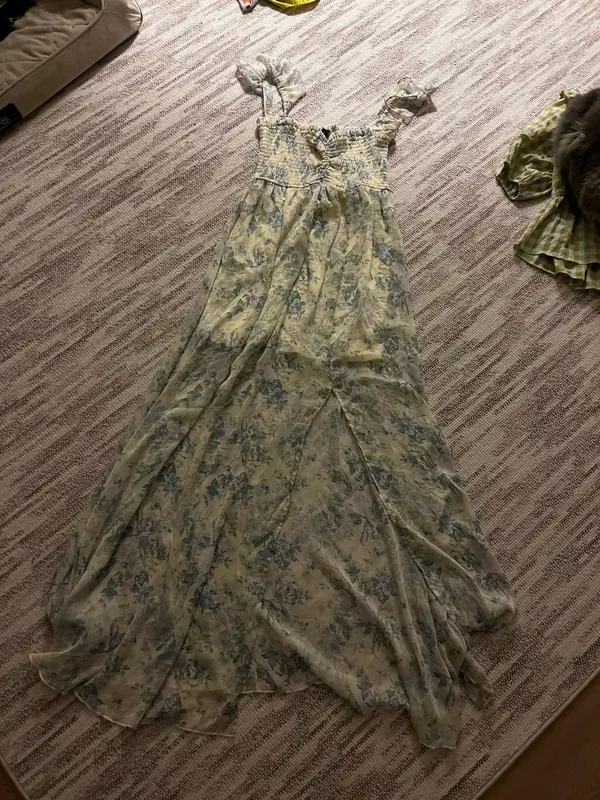 Yellow floral dress - Image 3