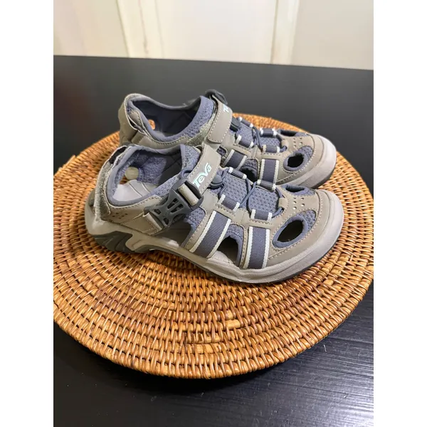 Teva Dozer Grey Blue Hiking Water Sandals Womens 7 S/N 6154 - Image 5
