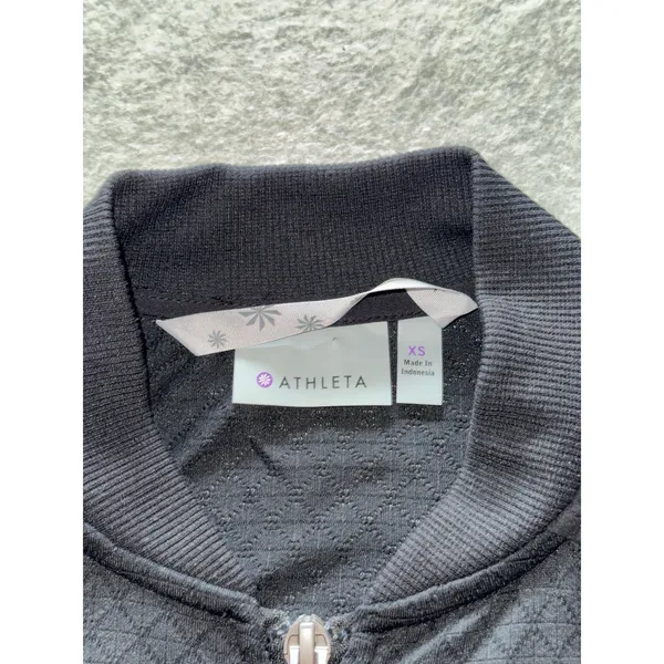 Athleta‎ Womens Jacket Black Full Zip Casual Stretchy Activewear Size Xsmall - Image 4
