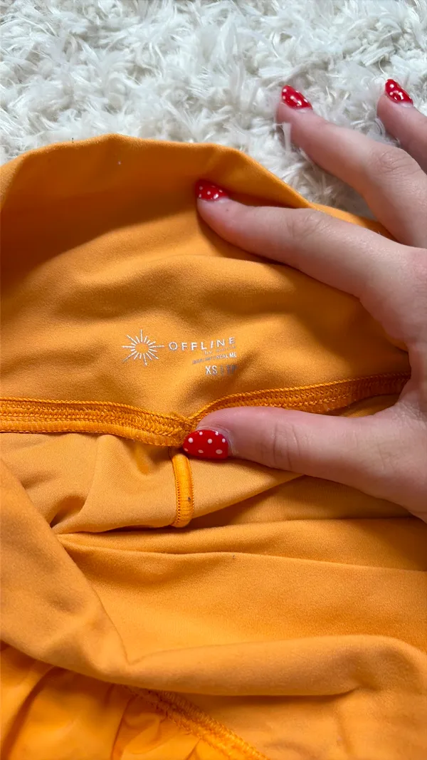 Aerie Orange cross flowy shorts - Image 2