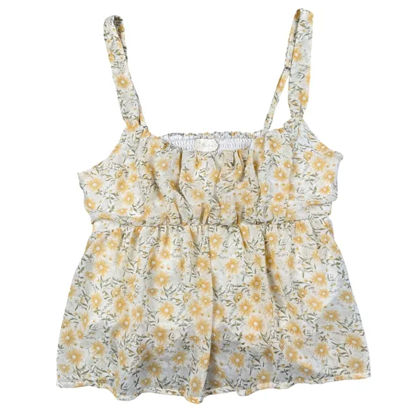 Altar'd State Butter‎ Yellow Floral Camisole Top Women's Medium Cottagecore Boho - Image 7