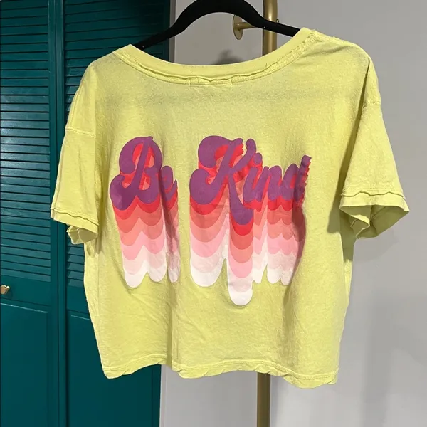 We The Free Yellow 'Be Kind' Short Sleeve Tee - Image 4
