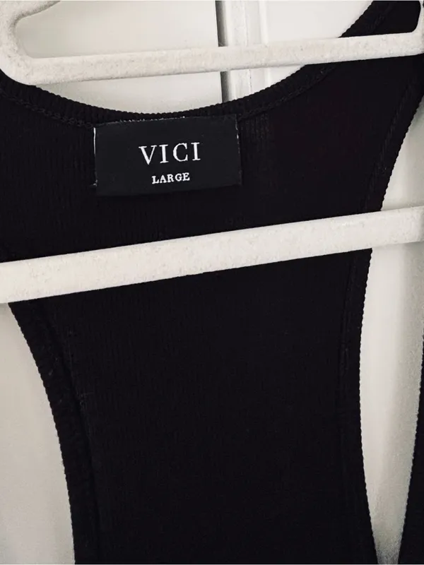 Vici collection Ribbed Racerback Maxi Dress Black size large Bodycon/slinky - Image 5