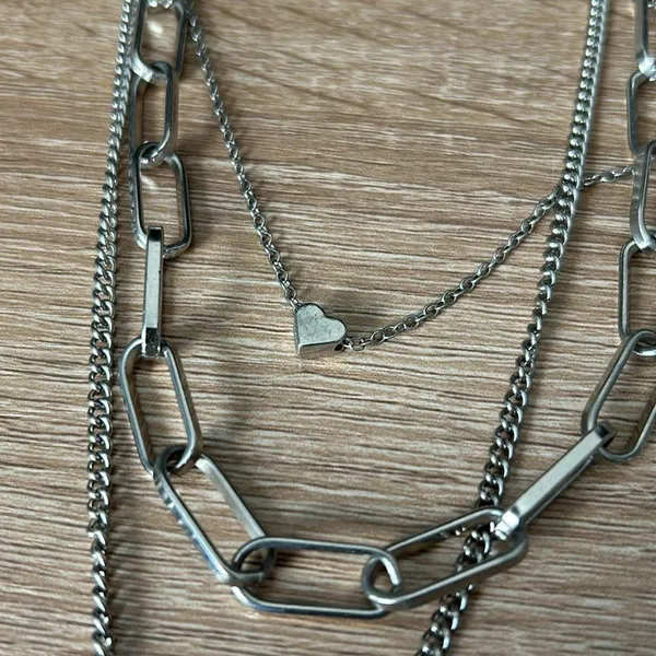 Silver layered necklaces - Image 3
