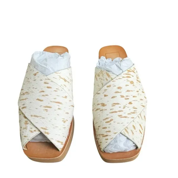 Dolce Vita Capri Platform Sandal-Fawn Real Fur NEW 8.5 - Image 2