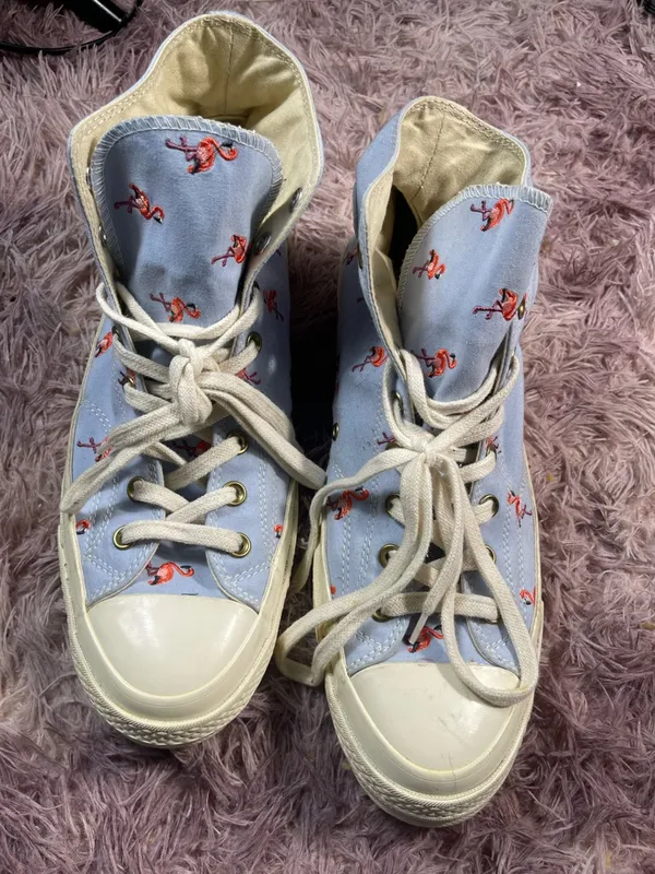 Converse Chuck Taylor All Star 70 Hi Flamingos Canvas Hi-Tops Blue Chili - Image 2