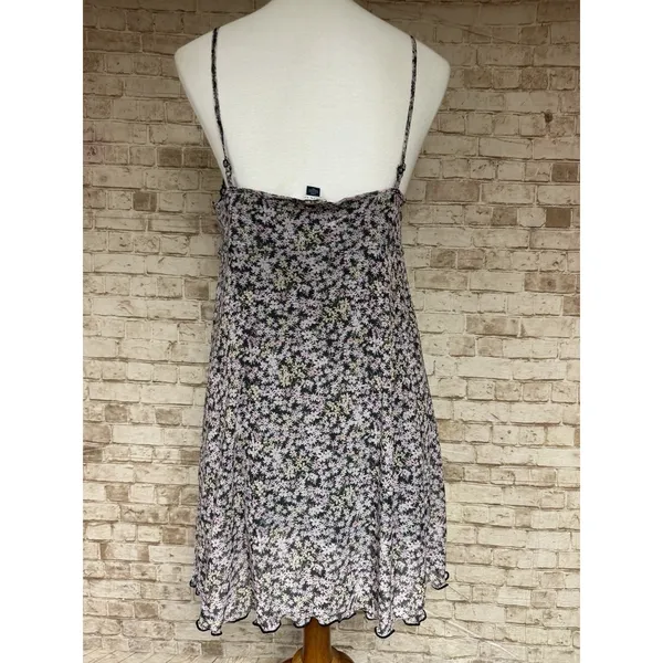 American Eagle Dress L Floral Slip Dress Pink Black‎ Spaghetti Strap Mini - Image 7