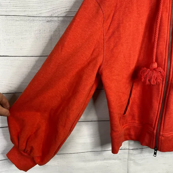 Cabi Womens Small Tangerine Deluxe Zip Up Hoodie Orange Zip Front Sweatshirt - Image 7